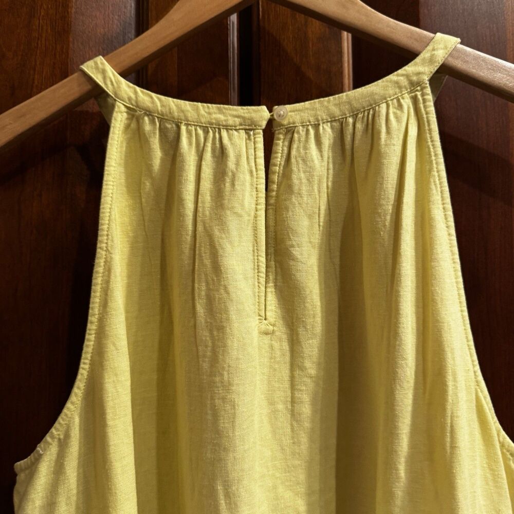 LOFT Yellow Linen Blend Eyelet Embroidered Sleeveless Tank Top NWT XL - Picture 9 of 16